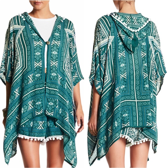 RAGA Other - RAGA Riviera Maya Hoodie cover up in Teal